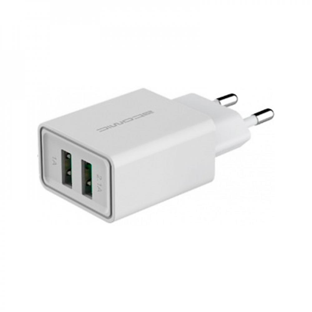 Сетевое зарядное устройство Atomic U400, 2.1A, 2*USB