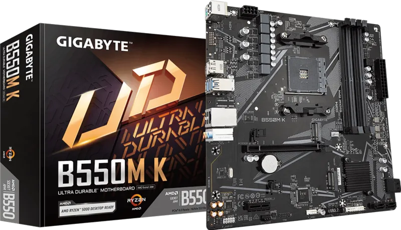 Материнская плата AM4 Gigabyte B550M K