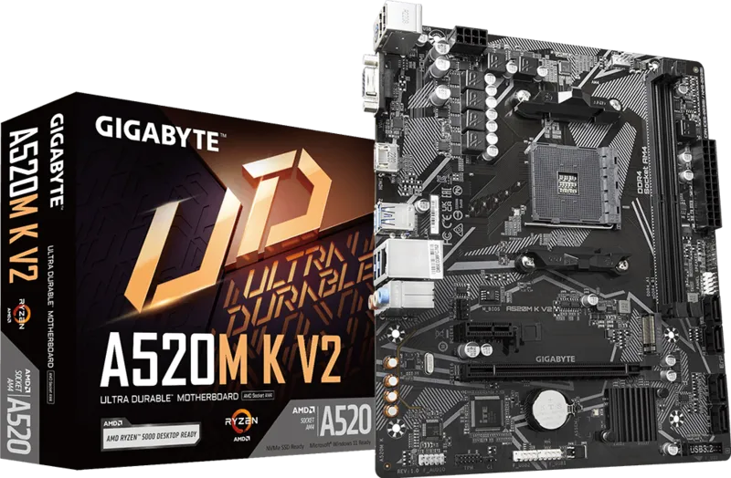 Материнская плата AM4 Gigabyte A520M K V2
