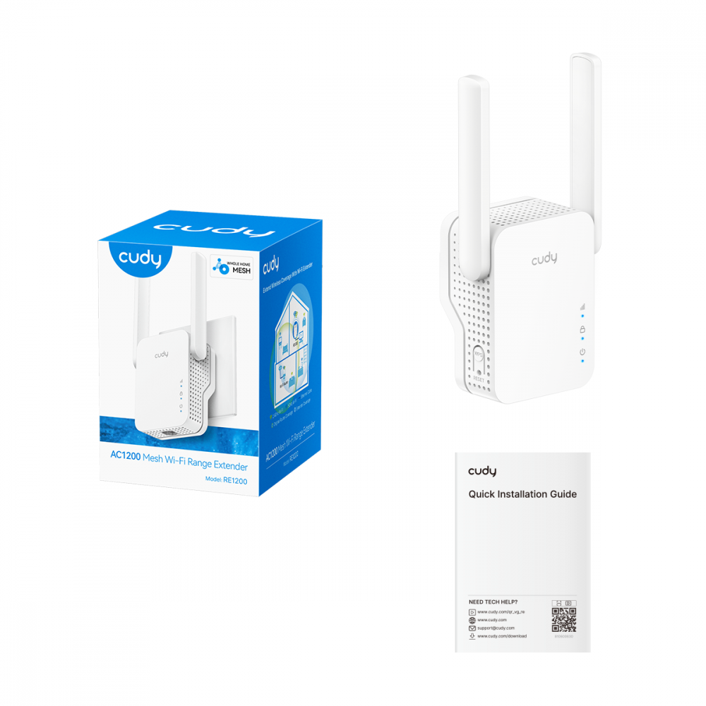 Беспроводной  усилитель WI-FI сигнала Cudy RE1200