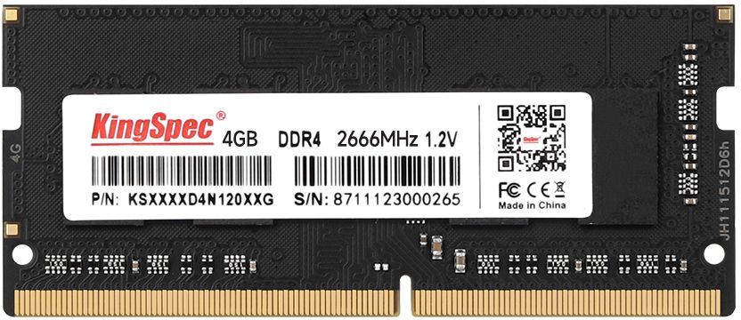 Оперативная память для ноутбука DDR4 SODIMM 4Gb 2666Mhz Kingspec