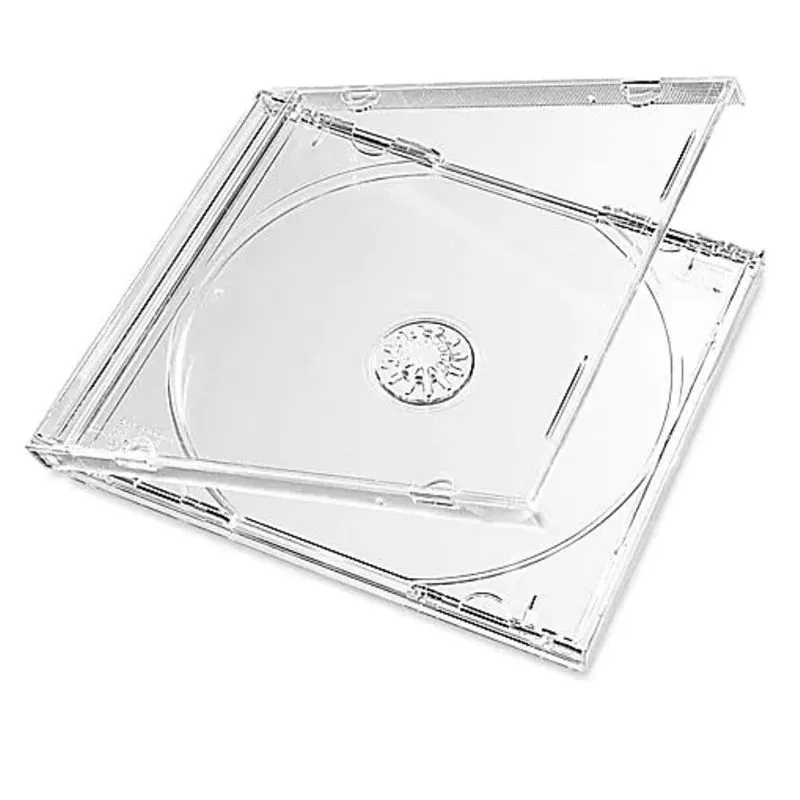 Коробка для CD DVD JewelBox толстая прозрачная