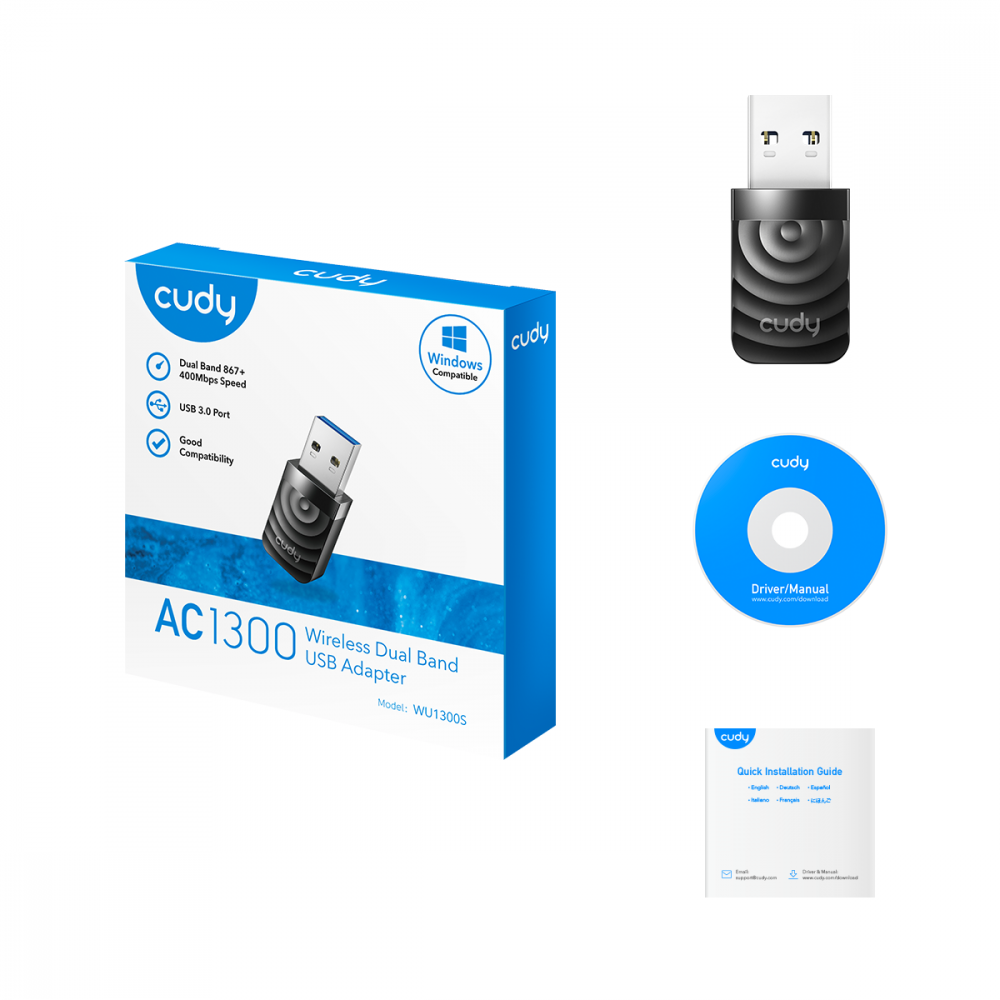 Беспроводной USB-адаптер Cudy WU1300 1300Mbps