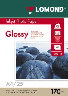Фотобумага Lomond A4 глянцевая, 170г/м2, 25-листов, 1-сторонняя 0102143