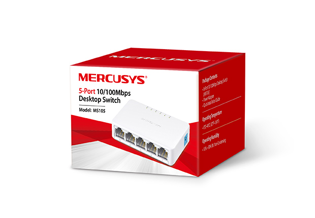 Коммутатор SWITCH 5порт Mercusys MS105 10/100MBps